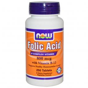 Now Foods Folic Acid 800 mcg 250 tabs