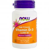 Now Foods Vitamin D-3 2.000 IU 120 soft
