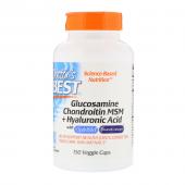 Doctor's best Glucosamine Chondroitin MSM + Hyaluronic Acid with BioCell Collagen 150 Veggie Caps
