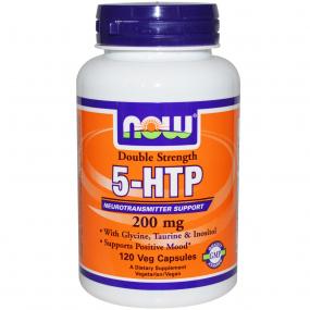 Now Foods 5-Htp 200 mg with Glycine Taurine Inositol 120 caps 