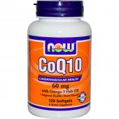 Now Foods CoQ 10 60 mg with Omega Fish Oil 120 softgels