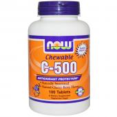 Now Foods C-500 Chewable Cherry-Berry Flavor 100 tab